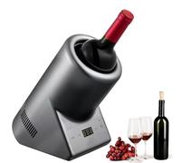 Electric Wine Chiller, Portable Single Cooler for 750mL Bottles, Adjustable Temperature, Touch Control Display, Ideal for Parties