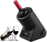 Electric Wine Chiller - Portable Single Cooler for 750mL Bottles, Adjustable Temperature, Touch Control Display, Ideal Champagne Cooler for Parties