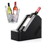 Electric Wine Chiller - Rapid 8-Min Chill, LCD Display, Spill-Proof, Fits 96mm Bottles, Dual Voltage for Car RV Yacht, Temp Range 0-20°C
