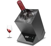 Electric Wine Chiller - Single Bottle Cooler with LED Display & Smart Thermostat Control, Stainless Steel, No Ice Required, Portable Wine Cooler for 750ml Bottles