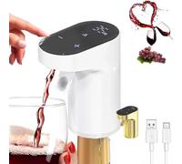 Electric Wine Decanter, Pourer,Whiskey Adjustable Quantity, Aerator Dispenser, Liquor Wine Pump, Birthday Gift for Men Women Mom Dad Brother Husband Funny Unique Gifts,Drink Dispenser Liquor (White)