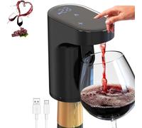 Electric Wine Decanter, Pourer,Whiskey Adjustable Quantity, Aerator Dispenser, Liquor Wine Pump, Birthday Gift for Men Women Mom Dad Brother Husband Funny Unique Gifts,Drink Dispenser Liquor (Black)