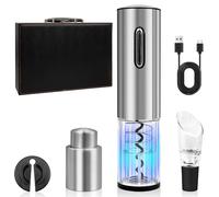 Electric Wine Opener Set - Premium Wine Gifts with Wine Opener, Foil Cutter, Wine Aerator, Vacuum Stopper, and Elegant Gift Box - Gift for Unforgettable Moments