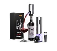 Electric Wine Opener Set, Tomeem Wine Gift Set with Rechargeable Wine Opener, Electric Wine Aerator, Vacuum Stoppers and Foil Cutter, 4-in-1 Electric Wine Bottle Opener for Home Party Bar