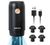 Electric Wine Saver Pump with 4 Reusable Vacuum Wine Stoppers, Rechargeable Automatic Wine Bottle Sealer Preserver for Keeps Wine Fresh USB Type-C Charging