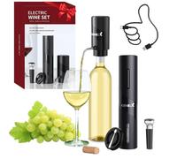 Electric Wine Set 4 | Automatic Wine Opener Dispenser Gift Set - Electric Corkscrew Opener & Auto Wine Dispenser | Perfect HouseWarming Gift and Mothers Day Gifts