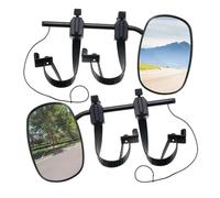 Electric Wing Door Mirror 2Pcs Universal Towing Mirrors Adjustable Clip-on Rectangle Shape Side Mirror Complete Wing Mirrors(190x130mm Belt style)