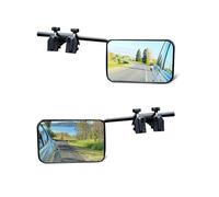 Electric Wing Door Mirror 2Pcs Universal Towing Mirrors Adjustable Clip-on Rectangle Shape Side Mirror Complete Wing Mirrors(179x120mm clip style)