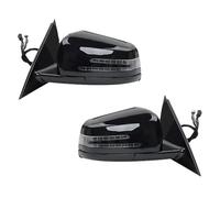 Electric Wing Door Mirror For Mercedes For Benz For W204 C63 C200 C180 2006 2007-2013 Rearview Mirror Rearview Mirror Folding Turn Signal Assembly Wing Door Mirror(Black,Onecolor)