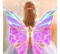 Electric Wings with LED Lights - Perfect Party Accessory for Girls Women with Moving Butterfly Wings, Cosplay Dress Up,Gift for Birthday,Party,Halloween and Christmas