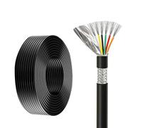electric wire cable, UL2464 300V Multi-Core Shielded Cable Tinned Copper 16-30AWG 6C For Industrial Electronics(100ft,28AWG-6C)