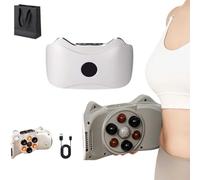 Electric Wireless Abdominal Massager for Fat Burning & Digestion, Abdominal Massager, Flat Tummy with 3 Modes, 15 Minutes a Day, Massage The HIPS, Waist and Legs (White)