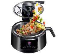 Electric Wok and Rice Cooker, 4L Capacity, 2000W Power, 8 Cooking Programs, LED Touch Screen, Non-Stick Pan for Stir Frying and Stewing