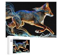 Electric Wolf in Motion, 300 PCS Decorative Jigsaw for Grown-Ups, Gift for Winter Evenings, for Mindful Indoor Entertainment