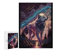 Electric Wolf in Stormy Night, 500 PCS Challenging Puzzle for Adults - for Quiet Evenings And Focused Play