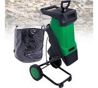 Electric Wood Chipper 2400W, 50L Bag Leaf Shredder for 0-40mm Branches | Electric Wood Chipper for Branches Up to 40mm, Powerful 2400W Shredder for Efficient Leaf and Yard Waste Disposal