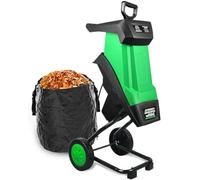 Electric Wood Chipper, 2400W Power, Ideal for Garden and Backyard Waste Reduction and Composting