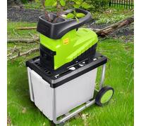 Electric Wood Chipper, 2800W All-Copper Motor, 5000 RPM Blades, Compact Design for Efficient Mulching and Waste Reduction, Suitable for Home and Garden Use