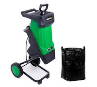 Electric Wood Chipper and Shredder with Collection Bag for Yard Waste and Leaves Cleanup