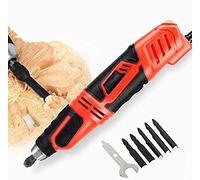 Electric Wood Chisel Carving Tool 5 Blades, High Speed Rotary Engraver for Woodworking, Ergonomic Design with Pure Copper Motor, Cooling System for Precision Crafting Projects