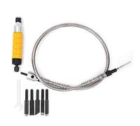 Electric Wood Chisel Carving Tool Kit Professional Woodworking Engraving Set with 5 Carving Tips Flexible Shaft Wrench for Wood Carving Crafting DIY Projects