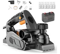 Electric Wood Planer 850W, 82mm Width, 0-1mm Planing Depth, 15000 RPM, with Exhaust Ports for Woodworking, Furniture, DIY Projects