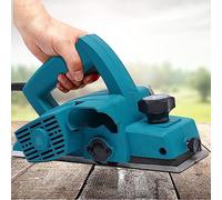 Electric Wood Planer, Home and Garden Electric Planer, 220V 800W Portable Wood Planer, Hand Hold Wood Surface Planing Tool, Self-Locking Switch Design, Adjustable Cutting Depth