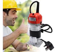 Electric Wood Router Tool - 580W Mini Handheld Trimmer for DIY Woodworking, Ideal for Laminating and Routing Projects, Compact Design for Easy Handling