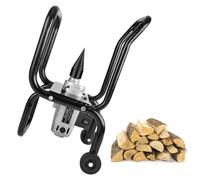 Electric Wood Splitter Machine, 1800W Automatic Log Splitting Tool with Transport Wheel & Protective Frame, Portable Design, Forward & Reverse Rotation