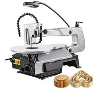 Electric Woodworking Bandsaw - Multifunctional Rolling Saw with 45° Tiltable Metal Work Table for Crafting and DIY