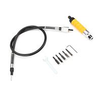 Electric Woodworking Carving Chisel Set, Wood Chisel Carving Tool with Yellow Handle, 5 Stainless Steel Blades for Desktop Polisher and Grinder up to 12000 RPM