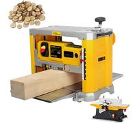 Electric Woodworking Planer - 13 Inch, 12000 RPM, Adjustable Cutting Depth 0-3mm, Folding Storage, with Dual Size Scale for Woodworking Projects