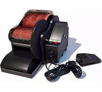 Electric Wool Carding Machine, Wool Drum Carder Fiber Carding Machine with 2 Foot Pedals, 0-56 RPM Fiber Combing Machines, Speed Adjustable, for DIY Craft Make Felt
