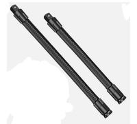 Electric Wrench Sleeve Universal Extension Rod, 2 Piece 1/4 Inch and 3/8 Inch Drive Bendable Ratchet Extensions, Spring Loaded Detent Black Flex Bars for Hard to Reach in Automotive Repair (Mixed)