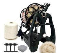 Electric Yarn Spinner Kit with Foot Switch, Includes 3 Bobbins, Forward & Reverse Functionality, 8oz Capacity, Ideal for Wool Fiber Twisting