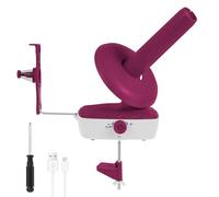 Electric Yarn Winder, 10oz Large Capacity Quality ABS Material Yarn Ball Winder Stepless Speed Crocheting Roller Spinner Stable Tension for Knitting Enthusiasts Crochet Lovers(Purple)