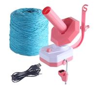 Electric Yarn Winder, Electric Wool Winder for Knitting Automatic Operated, Automatic Yarn Ball Winder with USB Cable, Wool Winder Holder The Helper for Knitting Enthusiast (Pink)