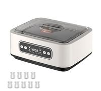 Electric Yogurt Maker, 1.6L Small Yoghurt Machine with Adjustable Temperature, LCD Display & 9 Glass Jars, Ideal for Home and Office Use