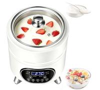 Electric Yogurt Maker with Temperature Control, Automatic Incubator, 8L/12L Capacity, 600W Power, 360° Even Heating, 0-24h Timer for Homemade Yogurt and More