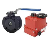 Electrical Actuated Flanged Ball Valve 2-Way DN40 PN40 Steel 24 V AC/DC