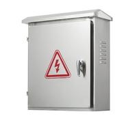 Electrical Box, Stainless Steel Junction Box with Reinforced Lock and Mounting Plate, IP65 Waterproof, One-Piece Ventilation Design