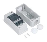 Electrical Boxes IP65 Distribution Protection Box with Transparent Cover, 2 DIN Rail Outdoor Distribution Junction Box for Circuit Breaker
