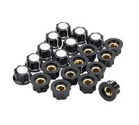 Electrical Buddy 19.5x11.5mm A01 Silver Tone Top Potentiometer Volume Control Rotary Knobs 6mm Shaft Hole 20PCS