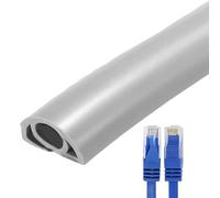 Electrical Cable Covers - Flexible PVC Cable Duct, Flame Retardant Floor Cable Protection, Insulated Self-Adhesive Cover | Trip Prevention for Work Safety Floors in the Home Office