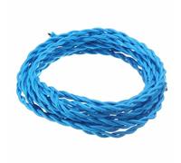 electrical cable， Vintage Braided Pendant Lamp Wire 2 * 0.75mm Retro Twisted Crafting Rope Electrical Beige Textile Electric Cable(Blue,5m)
