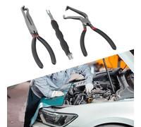 Electrical Connector Pliers 3-Piece Set with 60 Degree Angled Tips for Disconnecting Fuel Injector, Ignition Coil, MAF Sensor Wiring Connectors, Carbon Steel with PVC Grip