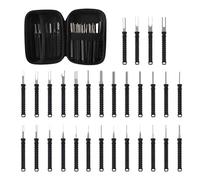Electrical Connector Tool - 30 Pcs Heavy Duty Pin Removal Supplies for Automotive, Professional Wire Terminal Release Tools with Comfort Grip, Disassembly Kit for Vehicle, 14x10x3.5cm