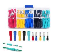 Electrical Connectors,100pcs Wire Connectors Insulated Male Female Bullet Connectors Crimp Connectors Cable Terminal Connectors Electric Connectors for Wiring - Red Yellow Blue Green Black