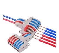 Electrical Connectors Quick Lever Wire Connectors Terminals SPL for Inline Splices 28-12 AWG Multicolor 100 PCS(Spl-4(pct-224),10 PCS)