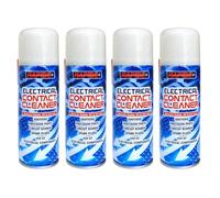 Electrical Contact Cleaner, Fast Drying, Easy Application, Smooth Operation, Professional, Ideal for Control Panels, Switchboards, Wiring Terminals & Audio Video Equipment, 200ml (Pack of 4)